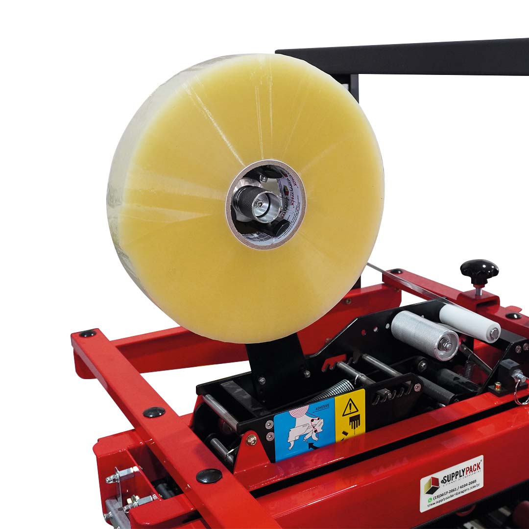 Seladora SPS-480ST — detalhe do rolo de fita no cabeçote