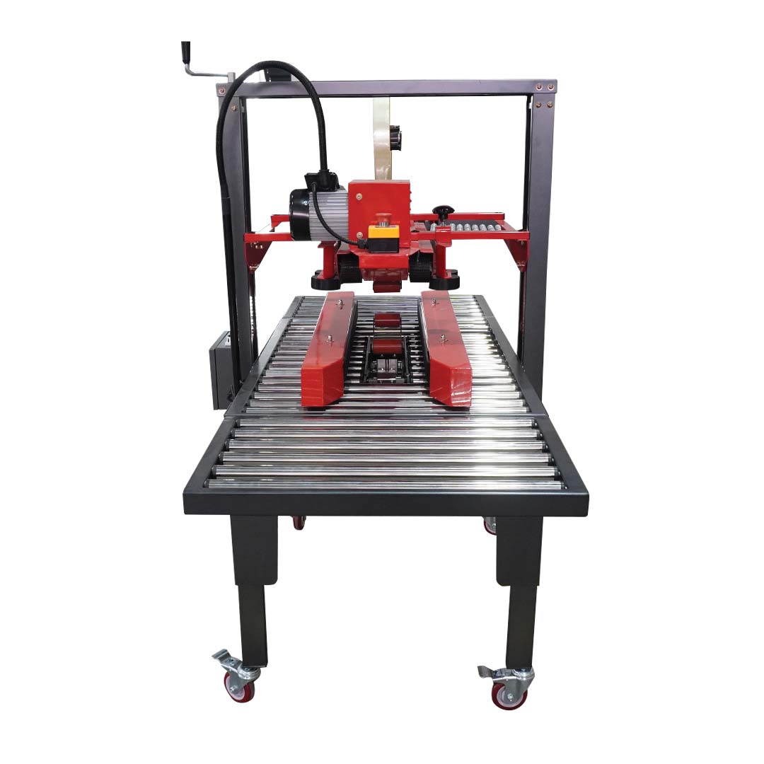 Seladora SPS-480ST — vista traseira com mesa de rolos