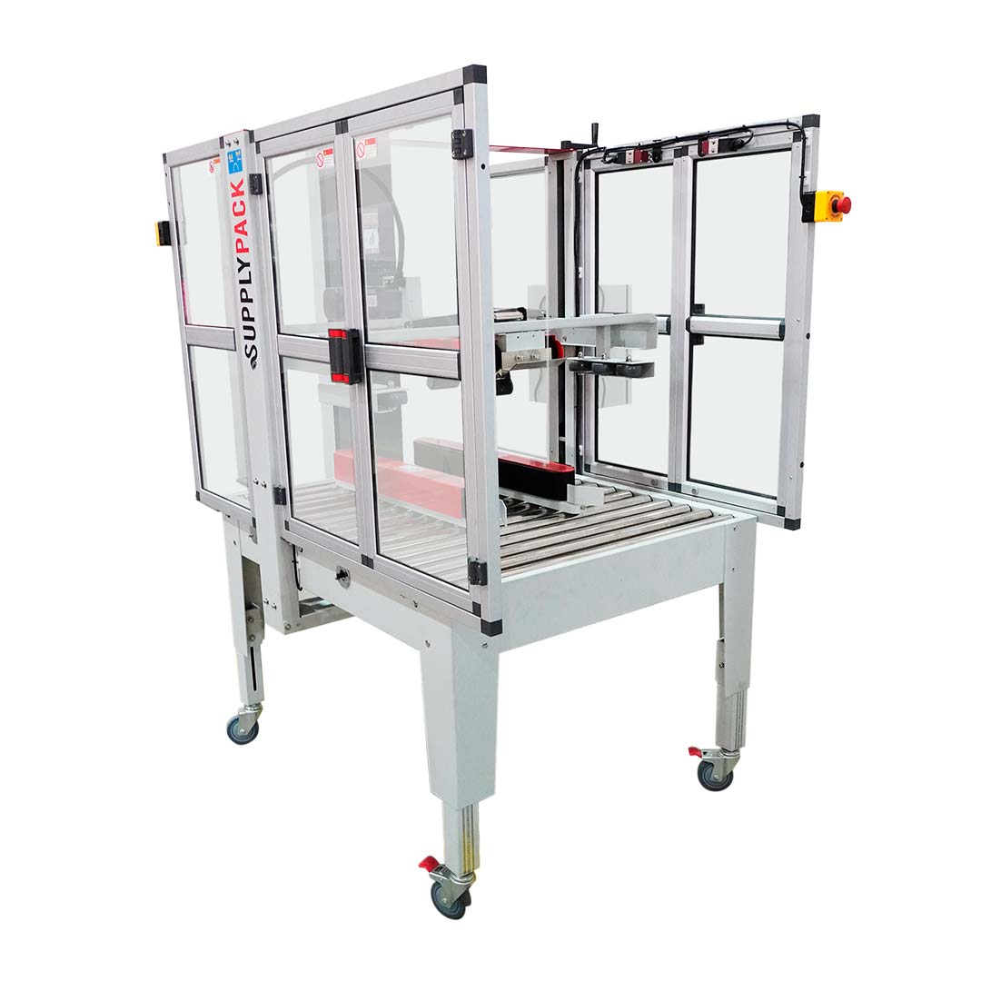 Seladora SXJ-7080B — vista frontal com gabinete de proteção