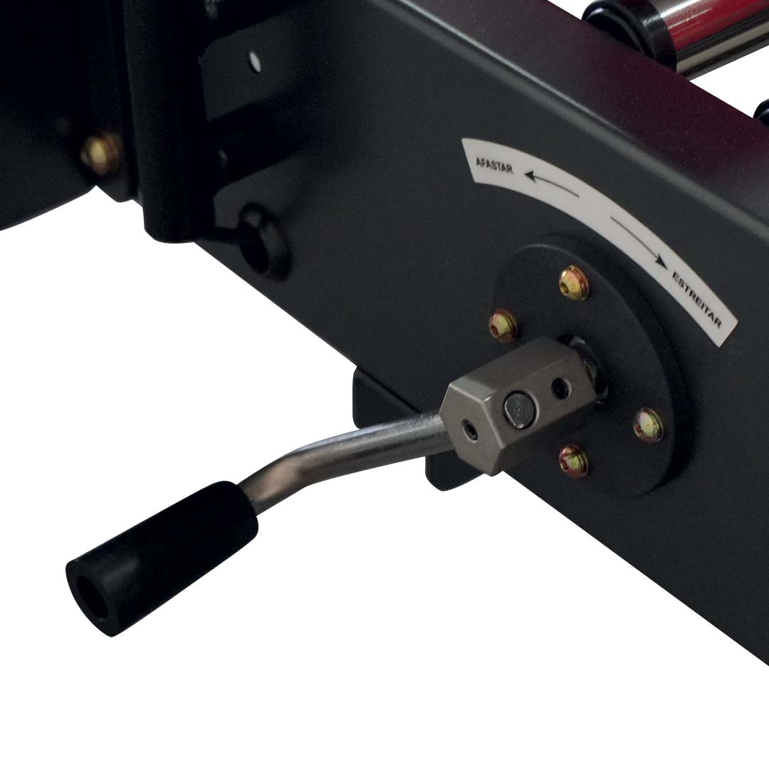 Seladora SPS-480SA — manivela de ajuste manual de largura