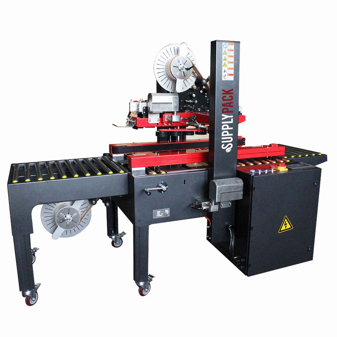 Seladora Eco Kraft 8001 — vista frontal com cabeçote de fita gomada