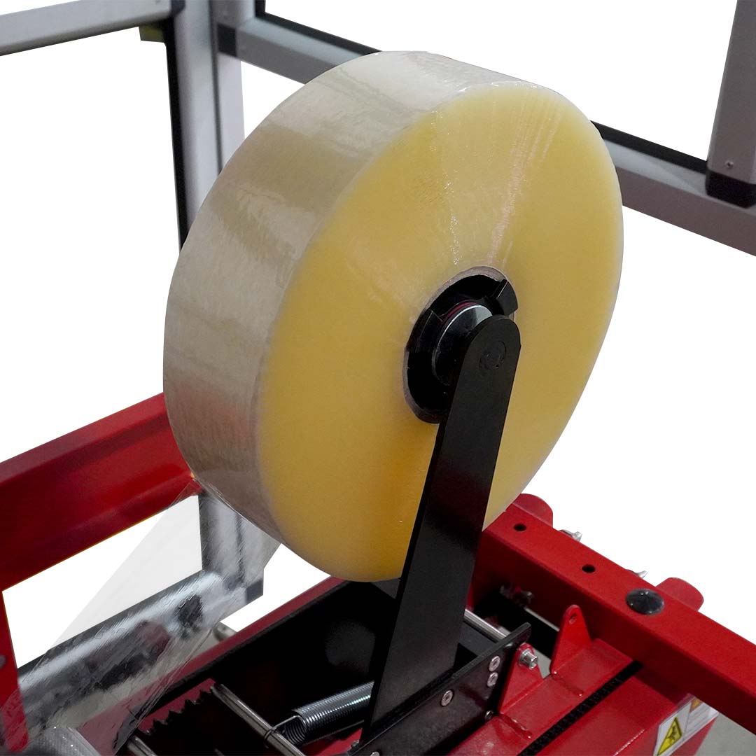 Seladora SPS-5845FA — rolo de fita instalado no cabeçote